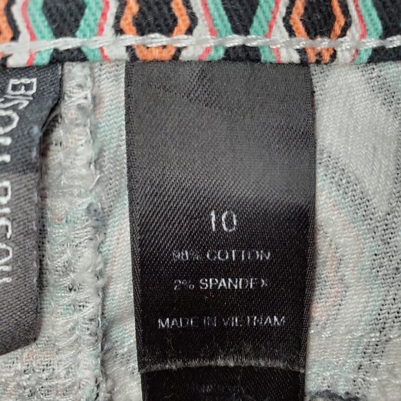 Bisou Bisou Michele Bohbot patterned denim jeans size 10 - Picture 6 of 7